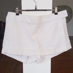 White cotton skort